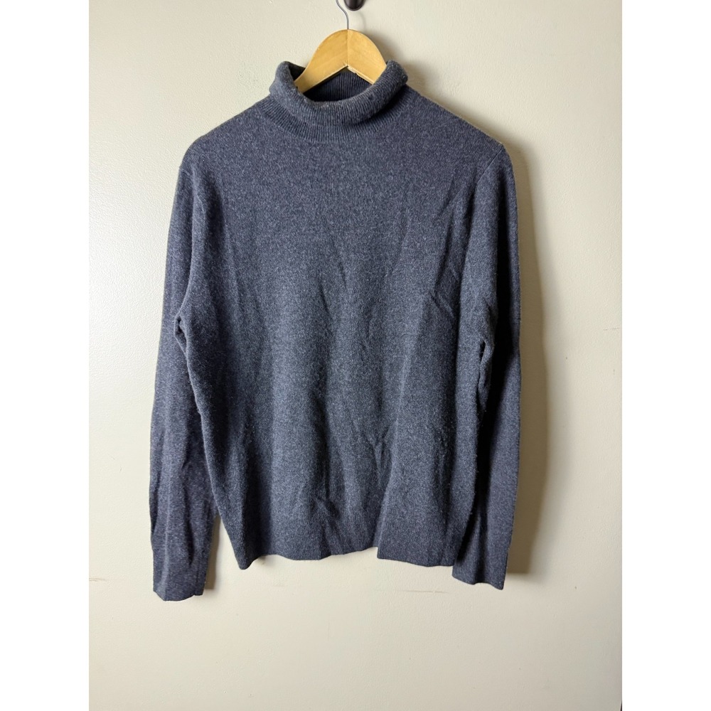 J Crew Knit 100% Cashmere Turtleneck Sweater Womens S Gray Casual